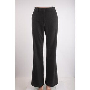 Zara Womans Flared Pants Trousers Size S Charcoal Gray Herringbone frayed waist
